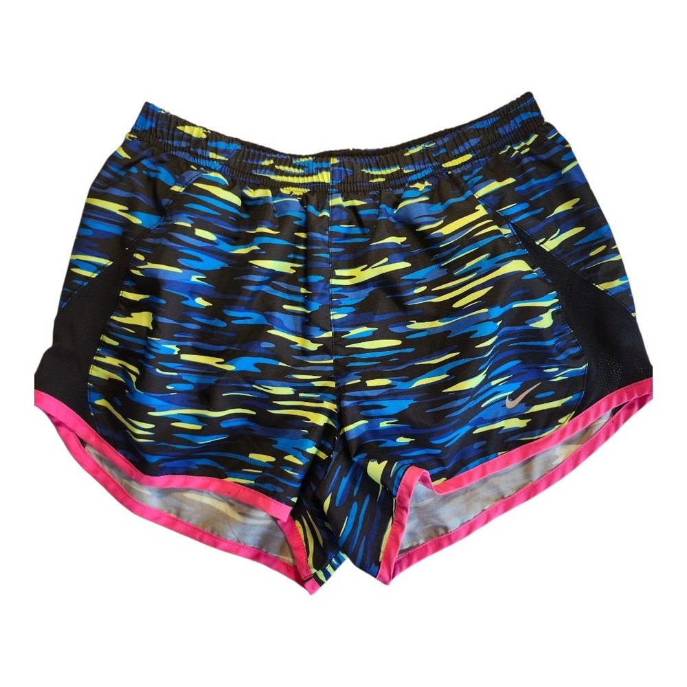 Nike Dri-fit Running Shorts Women's Athletic Neon Pink Blue‎ Yellow Black Small